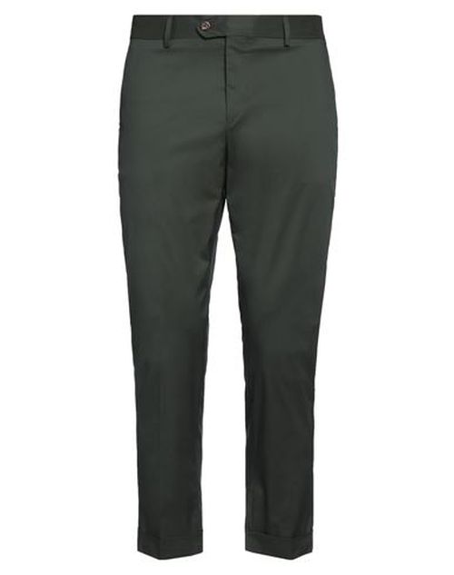 Man Pants Dark green Size 36 Cotton, Polyamide, Elastane