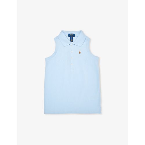 Boys Blue Kids x Wimbledon Boys' Logo-embroidered Cotton Polo Shirt 4 Years