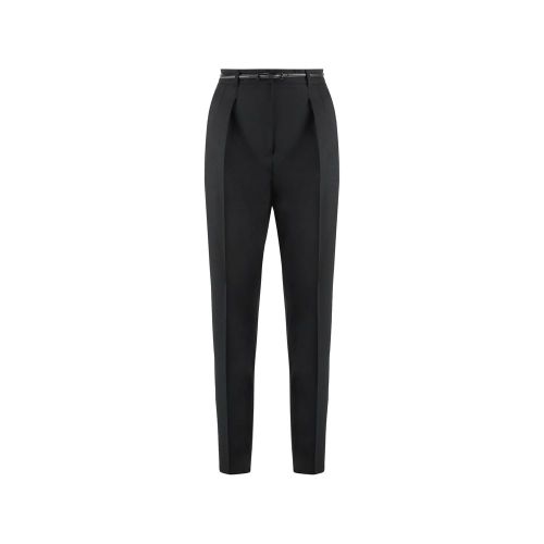 Virgin Wool Trousers — Black