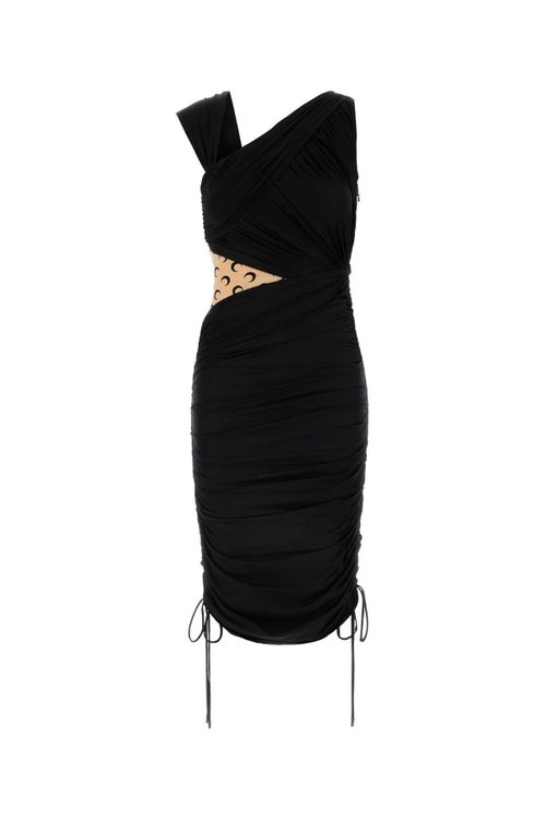 Draped Dress — Black