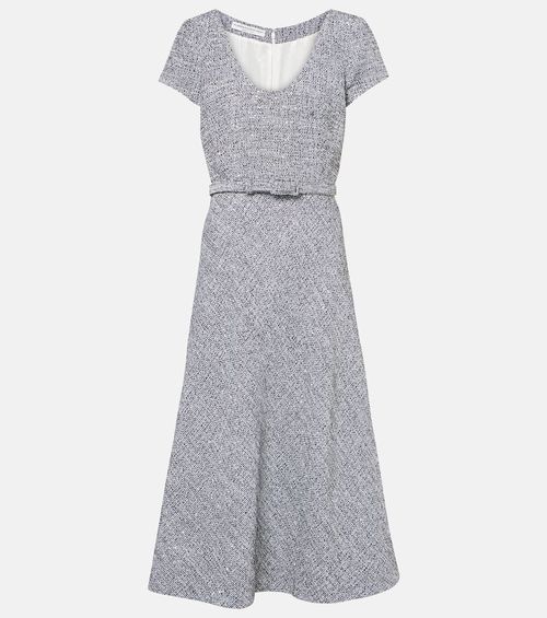 Sequined tweed midi dress
