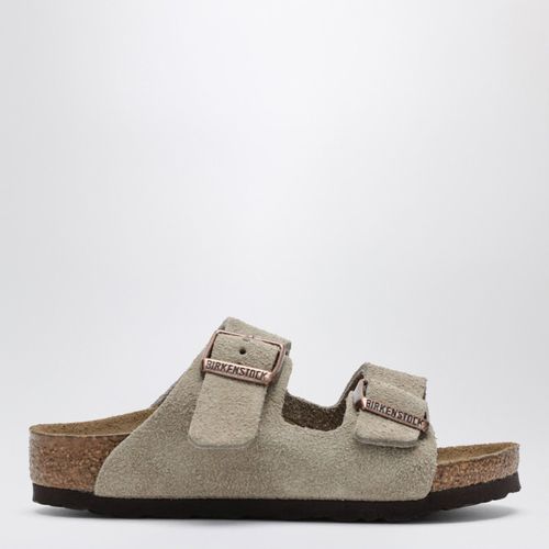 Birkenstock Kids Taupe Suede Arizona Slide