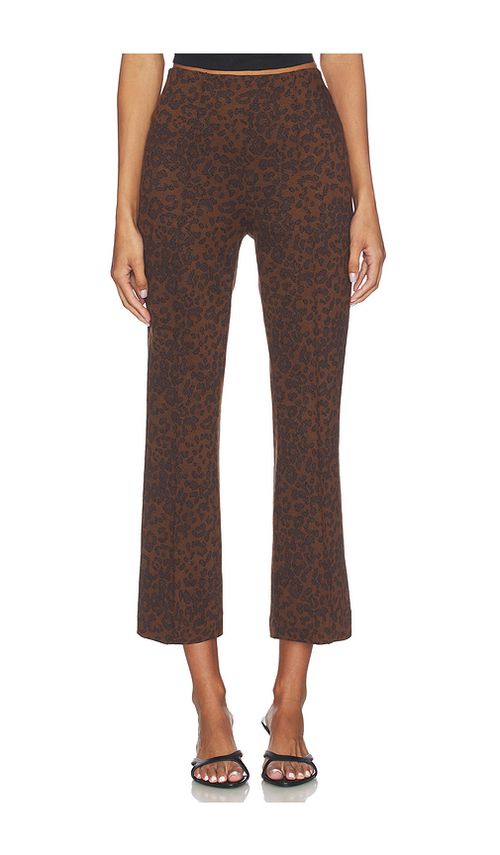 Rag & bone pantalón acampanado de jacquard de punto irina en color marrón L también en M, S, XL