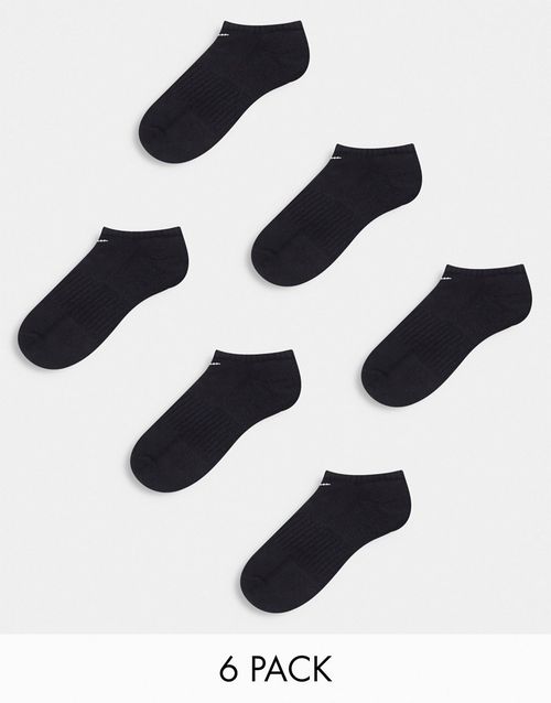 Training Everyday Cushioned 6 pack sneaker sock in black