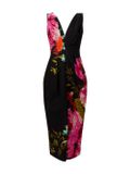 에르뎀 여성 floral-print cotton midi dress - 블랙 PS24R1D10BCCFBLACK
