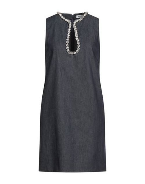 Woman Mini dress Blue Size 10 Cotton