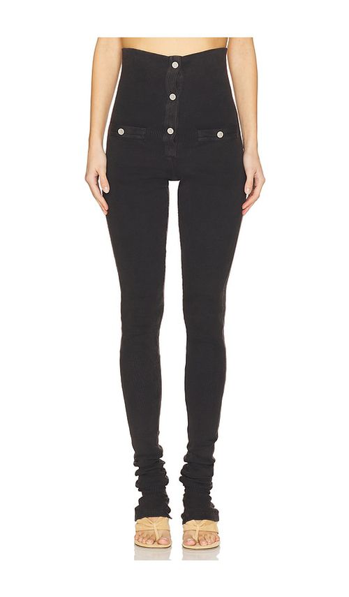 THE ATTICO Long Pant in Fade Black - Charcoal. 42 also in