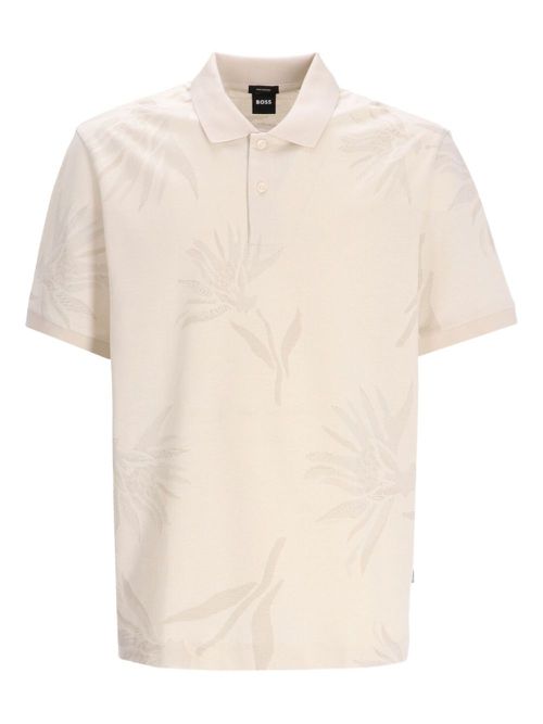 BOSS Parris floral-patterned polo shirt - Neutrals