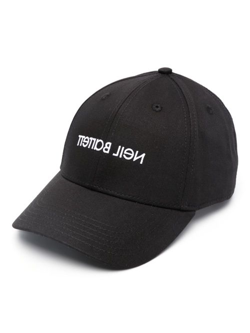 Logo-embroidered baseball cap - Black