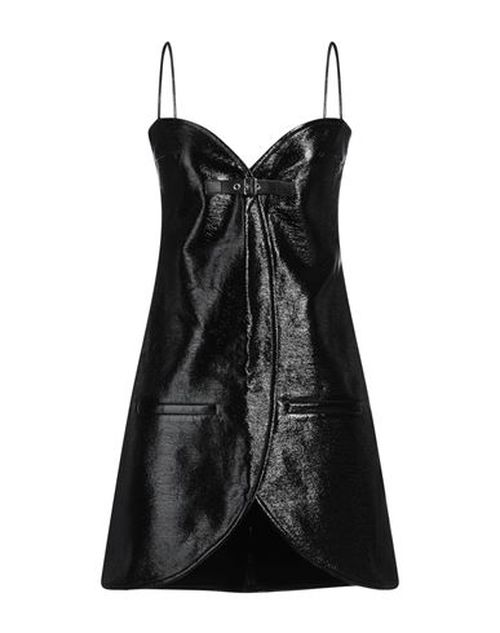 Courreges Woman Mini dress Black Size 4 Cotton, Polyurethane, Elastane, Polyester