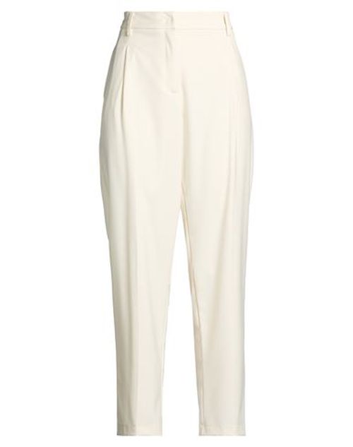 Woman Pants White Size 8 Polyester, Viscose, Elastane