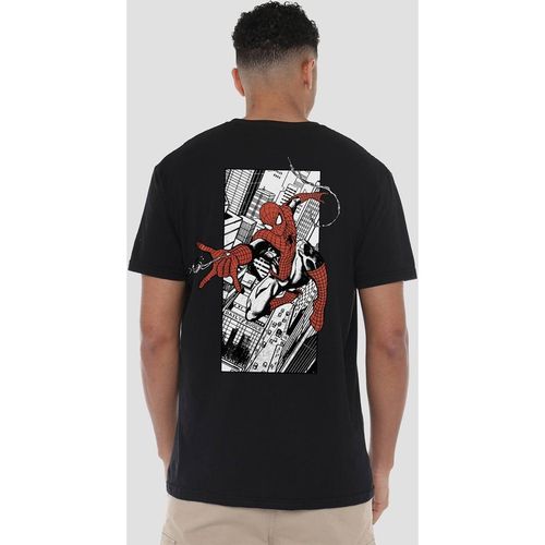 Marvel Spiderman City Web T Shirt, Black