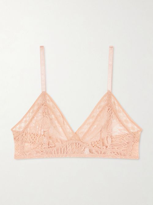 Vestiges Lace Soft-cup Triangle Bra - Pink