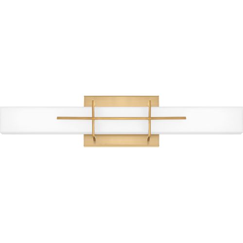 Gemini LED Bathroom Vanity Light in Aged Bra