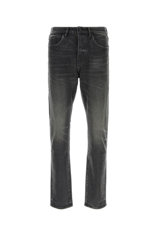 Straight-Leg Denim Jeans — Black