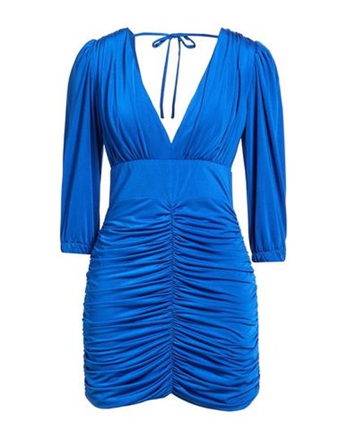 Woman Mini dress Bright blue Size L Polyester, Elastane