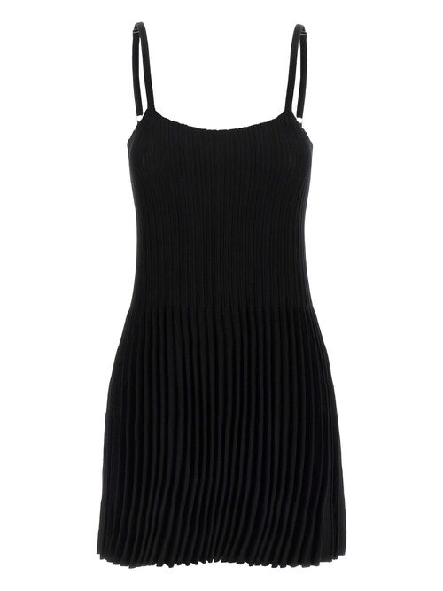 Pleated mini dress - Black