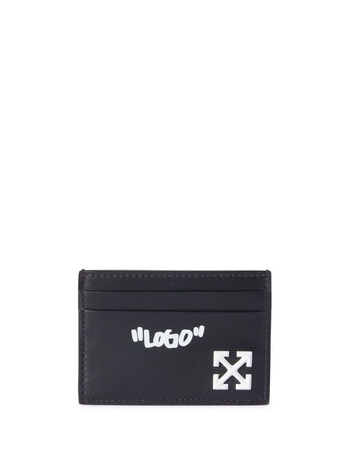 오프화이트 남성 Jitney Quote card holder - Black OMND09FC99LEA0011001