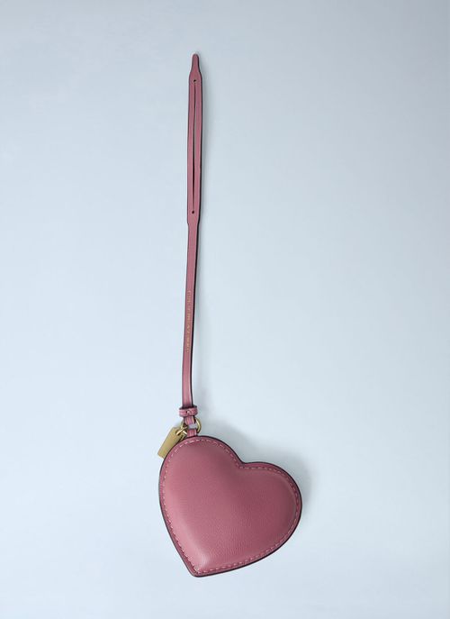 Heart-shaped Leather Bag Charm