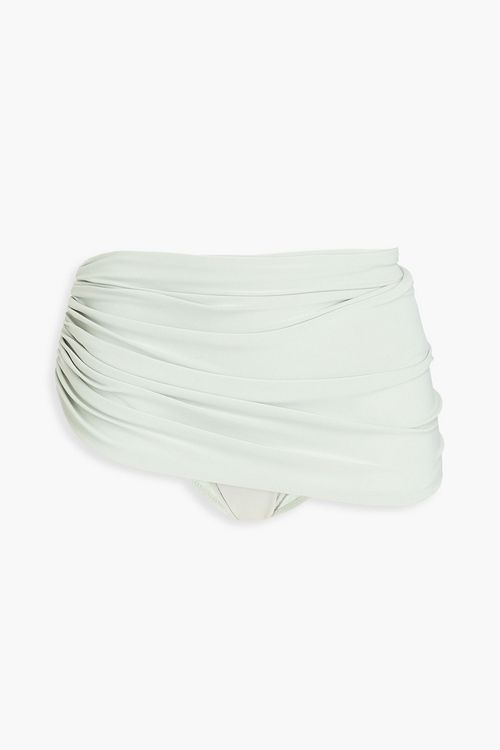 NORMA KAMALI - Diana ruched bikini briefs - Green - XS