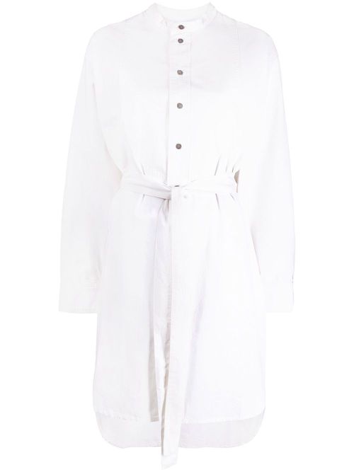 Tie-waist cotton dress - Neutrals