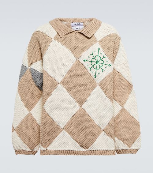 Jacquard cotton sweater