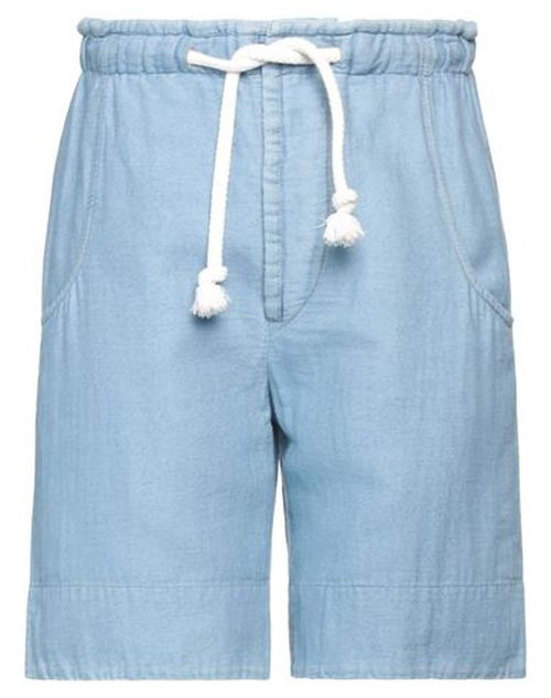 Man Denim shorts Blue Size L Cotton, Linen