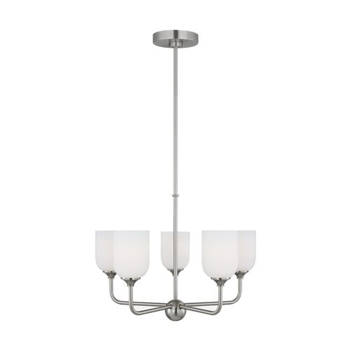 Brushed Steel Chandelier from the Emile Collection