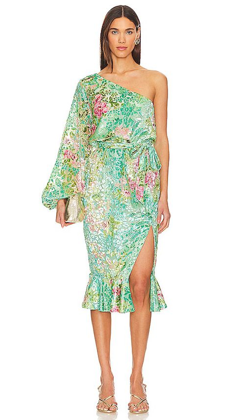 HEMANT AND NANDITA x REVOLVE Veena Midi Dress in Teal. - XXS also in