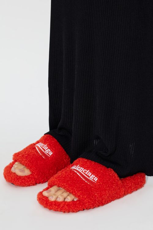 Slides With Logo, Women's, Red