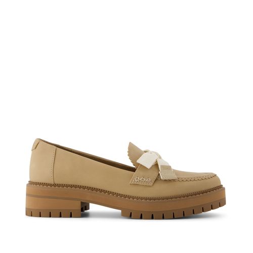 Women's Cara Bow Loafer Taupe Leather Flat