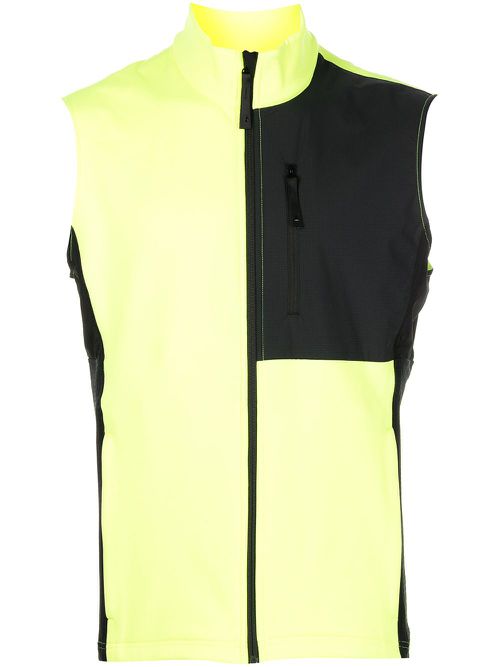 Fleece zip-front vest - Green