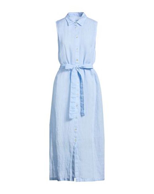 Woman Midi dress Sky blue Size 10 Linen