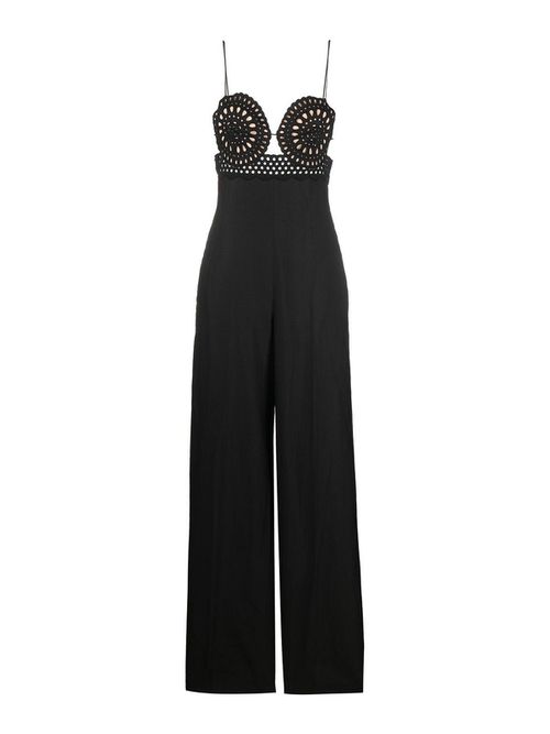 Broderie anglaise crochet jumpsuit