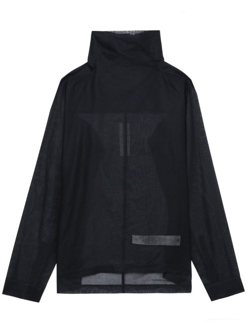 High-neck cotton jacket - Black