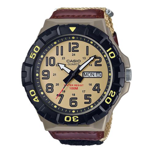 Men's Oversized Sport Watch with Brown Dial - MRW-210HB-5BV