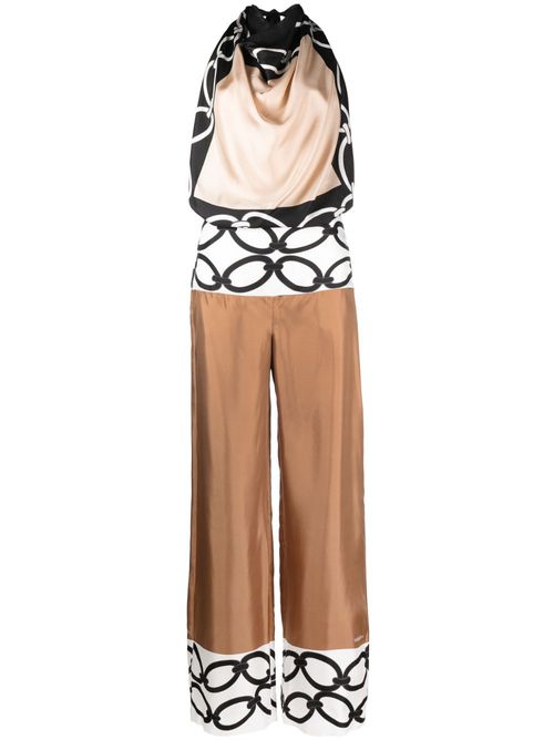 Chain 1967 Foulard silk jumpsuit - Neutrals