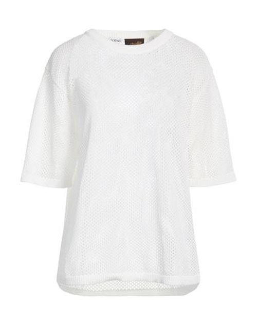 Woman Sweater White Size L Cotton, Elastane, Polyamide