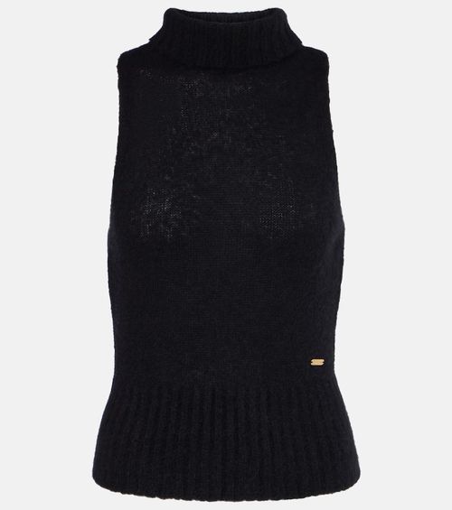Cashmere and silk turtleneck top