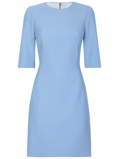 Short-sleeve mini dress - BLUE