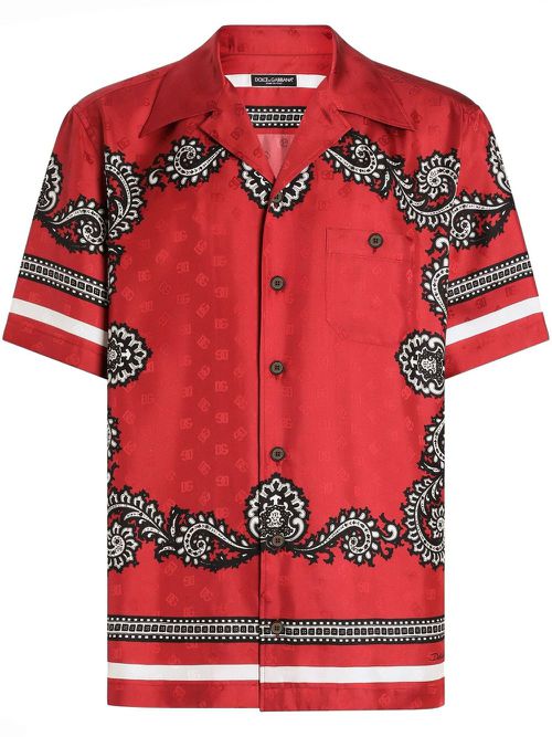 Bandana-print shirt - Red