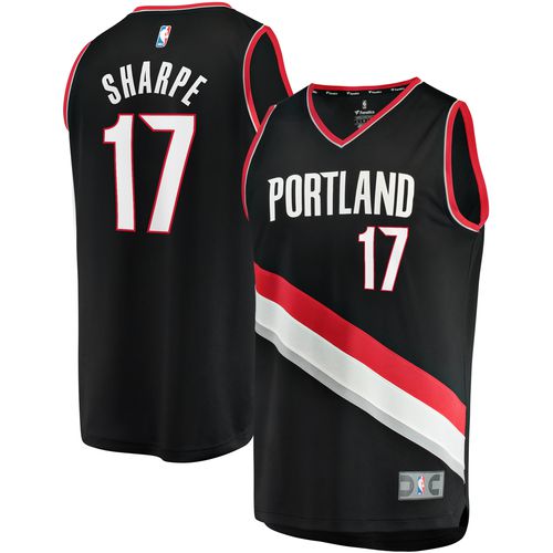 Men's Shaedon Sharpe Black Portland Trail Blazers Fast Break Replica Player Jersey