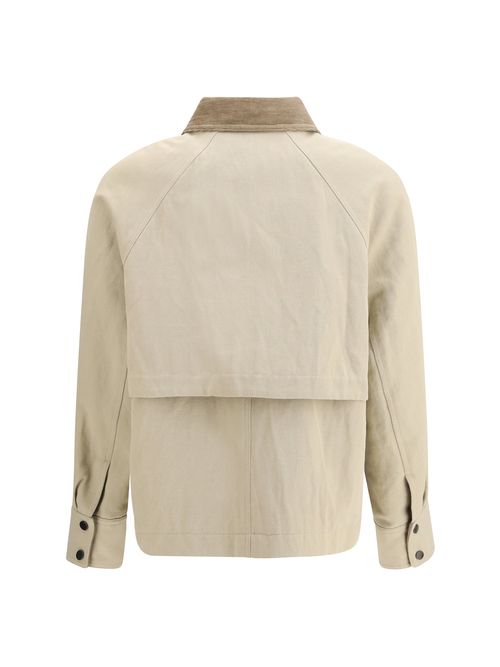 Cotton-Linen Canvas Jacket — Beige