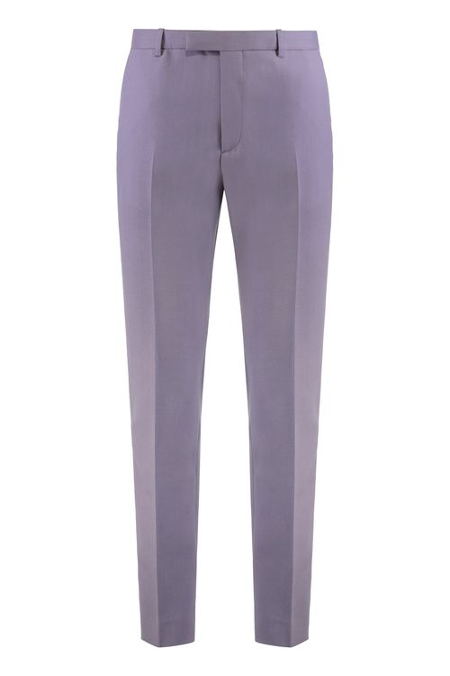 Slim-Fit Dry Wool Gabardine Trousers