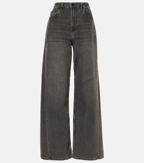 Mid-rise wide-leg jeans