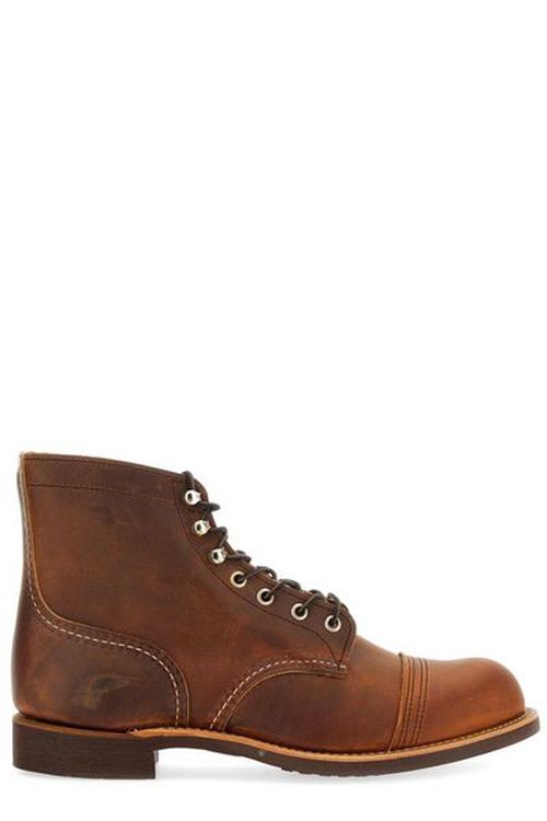 Red Wing Shoes Round Toe Lace-Up Boots