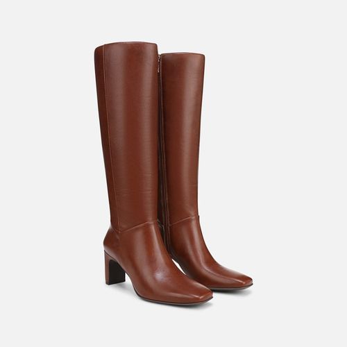 Nona Knee High Boots, Saddle Tan Faux Leather
