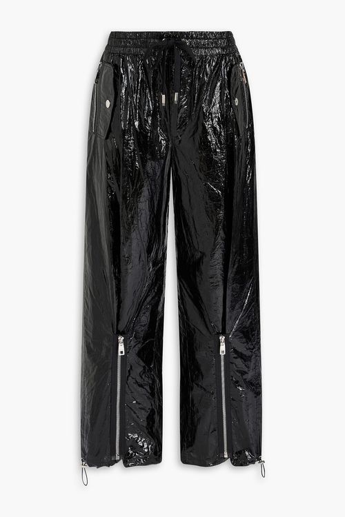 Crinkled wide-leg pants - Black - IT 42