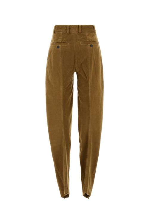 Caramel stretch velvet pant