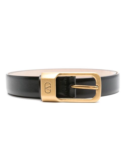 Valentino Garavani 남성 Black VLogo Signature Belt - Men's - Calf Leather 5Y2YT0SC9VZJ23008363